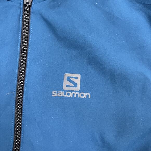 Salomon Drifter Mid Jacket Mens Small Night Sky Blue Black Reversible PrimaLoft - Picture 3 of 15